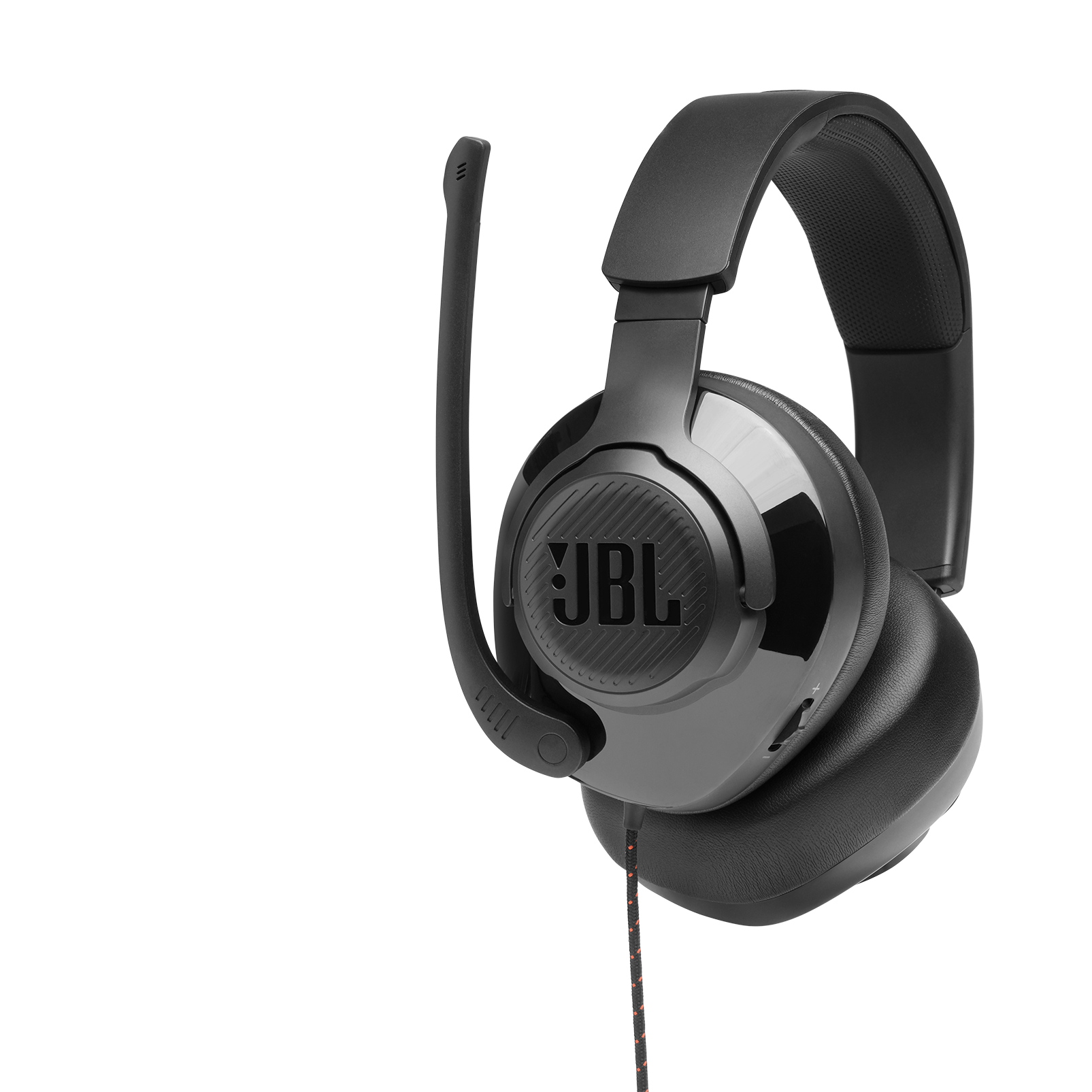 JBL Quantum 200 - Black - Wired over-ear gaming headset with flip-up mic - Detailshot 1